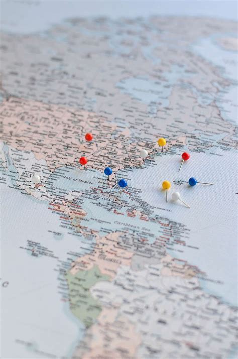 Push Pin Travel World Map Map