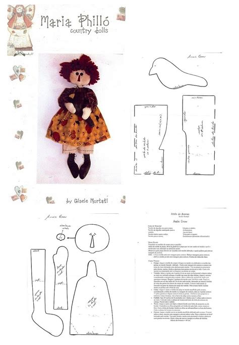 Pin By Tarentulove N On 8 Poupees Primitives Rag Doll Pattern