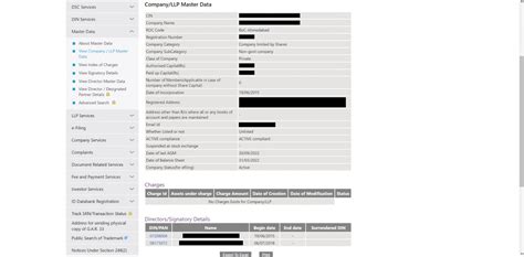 How To View Company Details From Mca Master Data Service