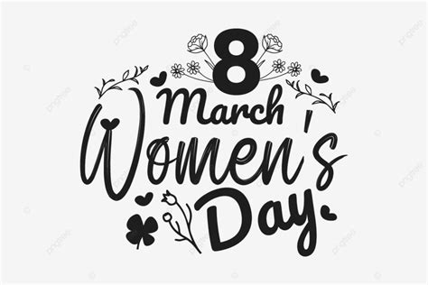 International Womens Day Lettering Clipart Lettering 8 March Womens