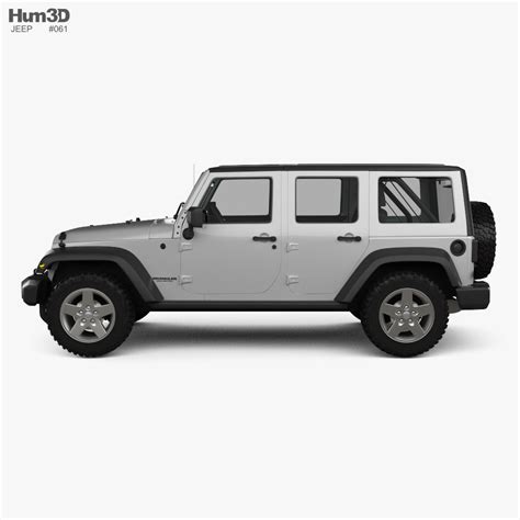 Jeep Wrangler Unlimited 5ドア インテリアと 2012 3dモデル 乗り物 On Hum3d