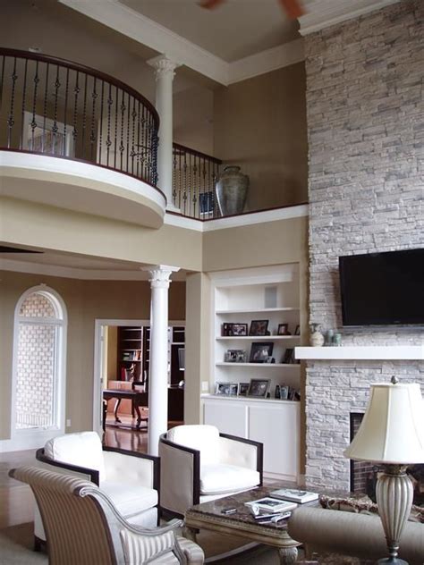 Then the stone is applied to the new surface creating a stone fireplace from floor to ceiling. Ceiling high Stoned Fireplace Belgrade Stack-Ease J&N ...