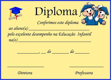 Pedagógiccos Diplomas E Certificados Para Formatura Infantil Parte 7