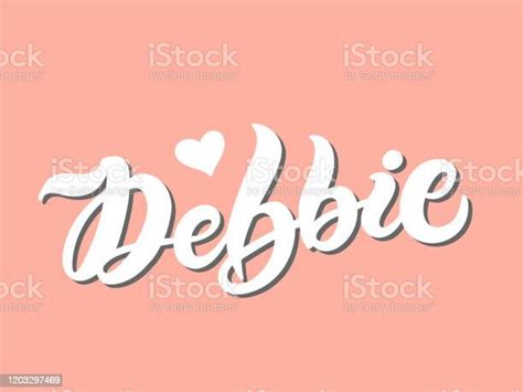 Debbie Womans Name Hand Drawn Lettering Stock Illustration Download