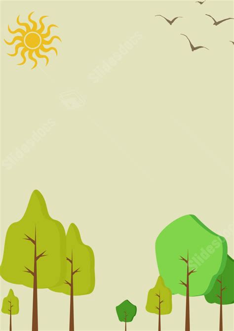 Download Free Vector Of A Cute Cartoon Tree Page Border Background Word
