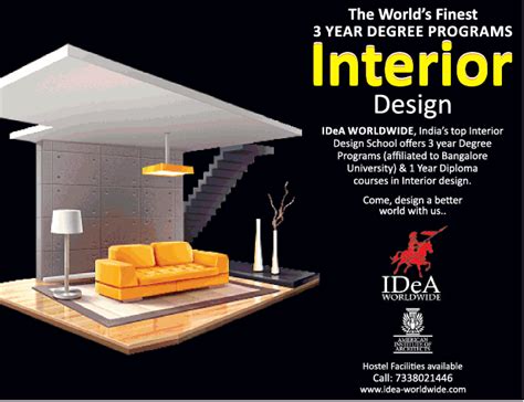 Interior Design The Worlds Finest 3 Year Degree Programs Ad Advert
