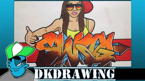 Graffiti Speed Drawing Letters Swag And Hip Hop Lady Character Youtube
