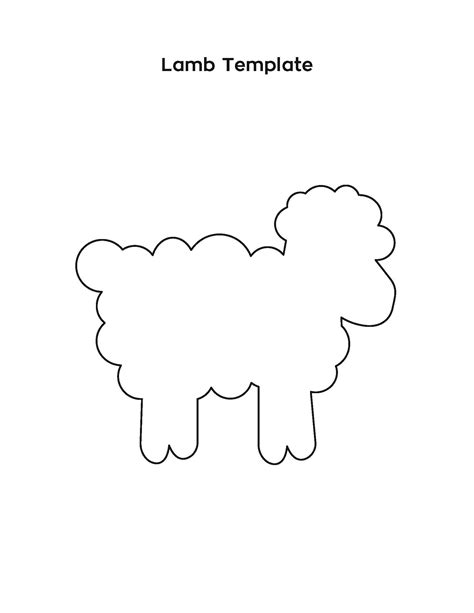 Lamb Template Printable Rozowa Babeczka