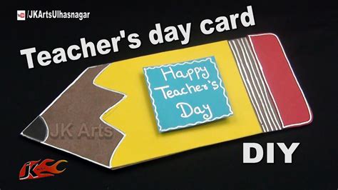 See more of art & craft tutorial by dhanu on facebook. DIY Pencil Shape Teacher's Day Card | How to make | JK ...