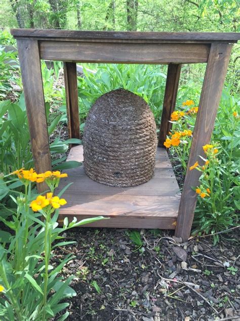 Early Style Primitve Bee Skep House And Skep