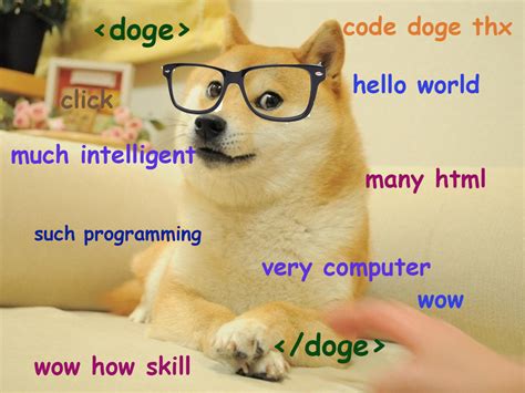 Doge is our fun, friendly mascot! Web Developer Doge 💻 | Doge Much Wow