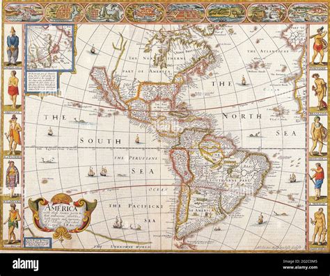 Latin America Map Old Map Of America Retro Latin America Map Antique