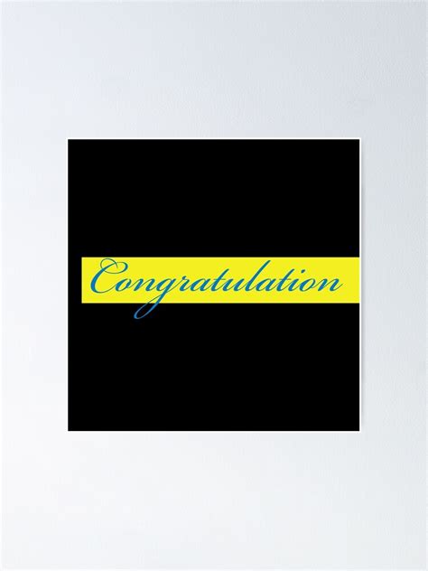 Congratulation Poster For Sale By Nindoustore Redbubble