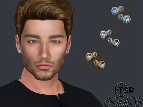 The Sims Resource Natalis6 Prong Stud Earrings With Crystals