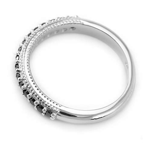 026ct Antique Style Fancy Black Diamond Wedding Band Ring