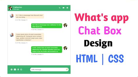 How To Create Message Chat Box Using Html And Css Youtube