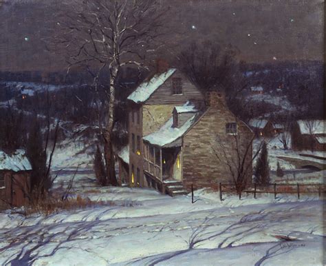 The Painterly Voice George Sotter Untitled Night Snow Scene
