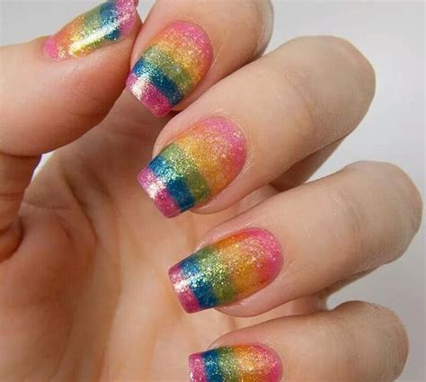 Pin By 💜🌻ゲスミン💜🌻 On Nails Rainbow Nail Art Nail Art Designs Summer
