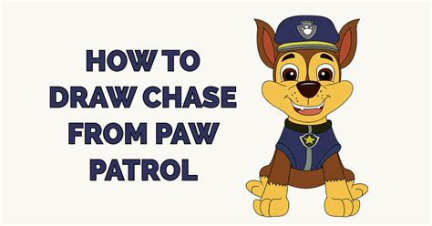 How To Draw Chase From Paw Patrol Really Easy Drawing Tutorial Art
