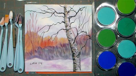 Winter Scene In Pan Pastel Tutorial And Collab And Giveaway With A