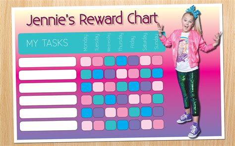 Jojo Siwa Rewards Chart | Etsy | Reward chart, Reward chart kids, Sticker chart