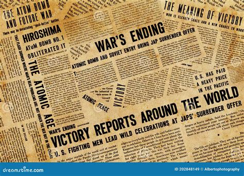 Collage Of Newspaper Headlines And Articles During World War Ii