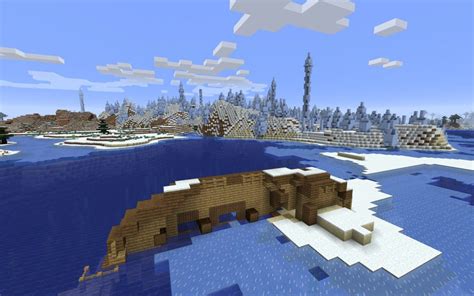 Shipwreck In The Land Of Ice Spikes Minecraft Seed Hq