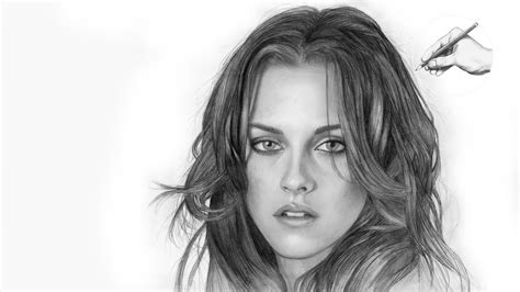 Kristen Stewart Portrait Zeichnung Speed Drawing Bella Swan