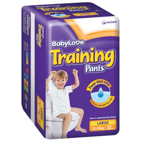 Babylove Training Pants Large 9 14kg Boy And Girl 12 Pack