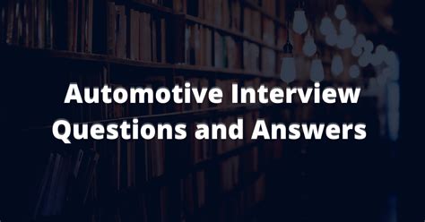 Automotive Interview Question And Answers Embedded Tech Hub