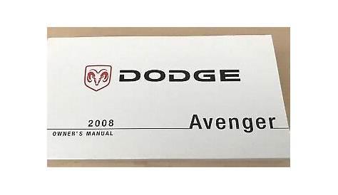 2008 Dodge Avenger Owner's Manual | eBay