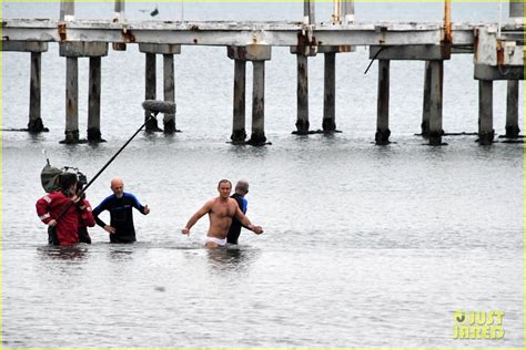Jude Law Swims In His Speedo For New Pope Beach Scene Photo 4270109 Jude Law Shirtless