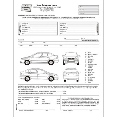 Auto Inspection Forms Inspection Forms Standard Forms