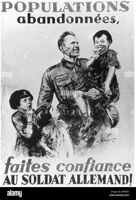 Propaganda Poster Of The German Wehrmacht In Occupied France 1940