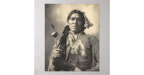 Vintage Sepia Native American Arapaho Chief Poster Zazzle