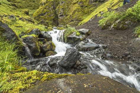 River In Typical Icelandic Landscape On Snaefellnes Iceland Stock