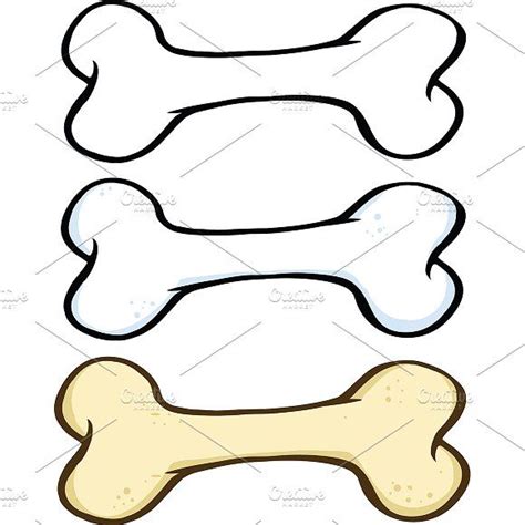 Dog Bone Collection 2 By Hittoon On Creativemarket Bone Drawing Dog