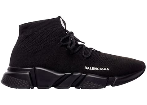 Balenciaga Speed Trainer Lace Up Black 560236w1hp01000
