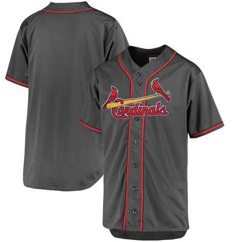 Majestic St Louis Cardinals Charcoal Fashion Big And Tall Team Jersey