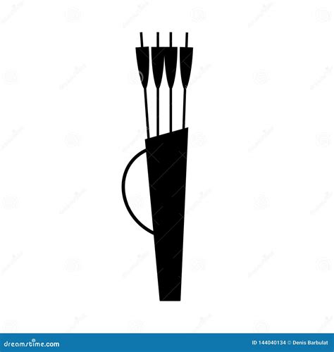 Quiver With Arrows Stock Vector Illustration Of Hunter
