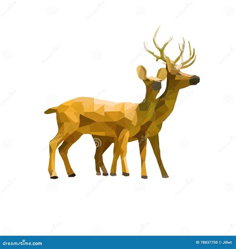 Polygon Deer Stock Illustration Illustration Of White 78837750
