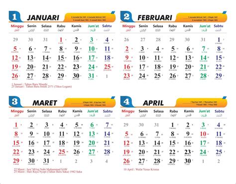 Kalender 2020 Indonesia Lengkap Cdr Gio Lesmana