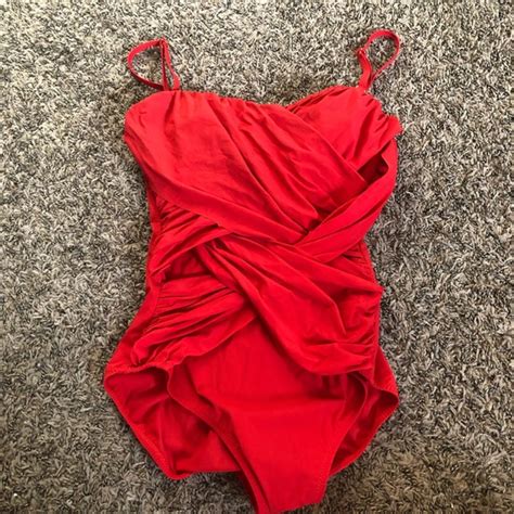 gottex swim coral one piece wrap swimsuit poshmark