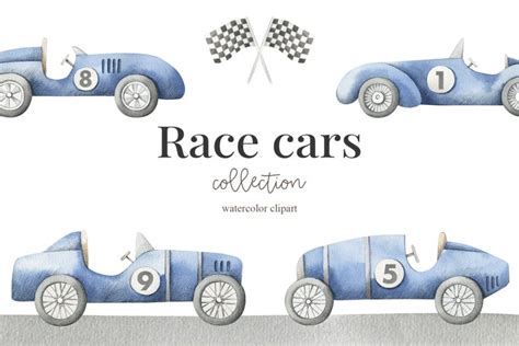 Race Cars Watercolor Set