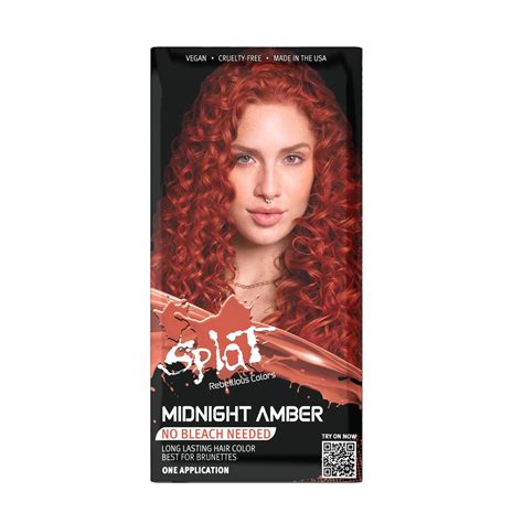 splat midnight kit amber unisex semi permanent hair dye no bleach needed