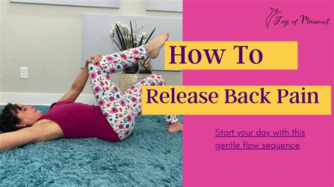 How To Release Your Back Pain Youtube