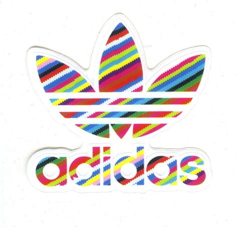 1767 Adidas Original Rainbow Logo 7 X 7 Cm Decal Sticker DecalStar