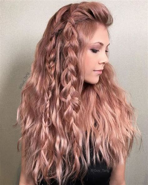 Stunning 45 Beautiful Rose Gold Hair Color Ideas Trend 2017