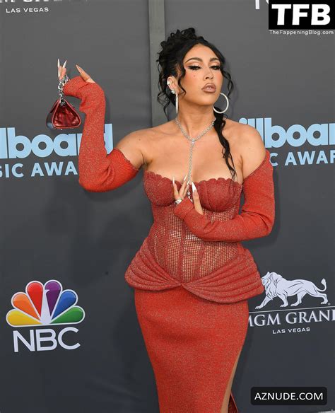 Kali Uchis Sexy Seen Flaunting Her Hot Tits In A Red Dress At The
