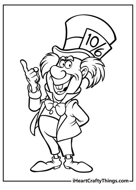 Alice In Wonderland Cartoon Characters Coloring Pages